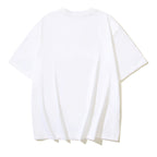 Off-white short-sleeve T-shirt, plain back view