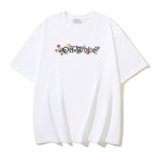 Off-white short-sleeve T-shirt with Off-White™ graphic logo at chest