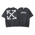 Black Off-White T-shirt with large white logo graphic on front