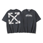Black Off-White T-shirt with large white logo graphic on front