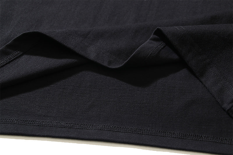 Black Off-White crewneck T-shirt fabric fold detail