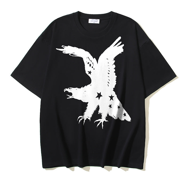 Off-White T-shirt, black, eagle graphic front
