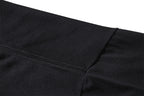 Black Off-White crewneck T-shirt side seam and hem stitching