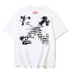 Off White off-white crewneck T-shirt with bold black graphic front print