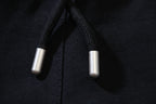Black shorts drawstring with silver metal aglets