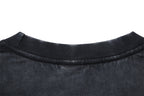 Black Off-White T-shirt collar with stitched neckline detail