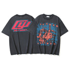 Black Off-White graphic T-shirt with large front emblem and star print