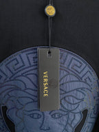 Medallion graphic T-shirt with hanging tag reading VERSACE