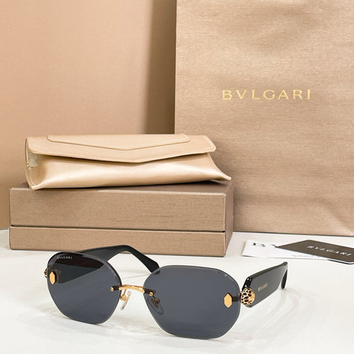 Bvlgari sunglasses with black frame and dark gray gradient lenses