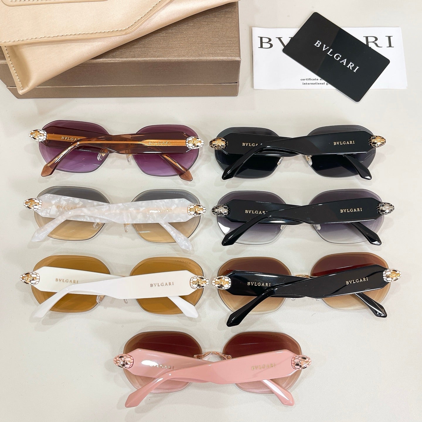 Bvlgari sunglasses assortment with mixed frames and tinted lenses