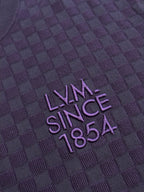Louis Vuitton short-sleeve T-shirt chest logo “LVN SINCE 1854” on dark purple knit