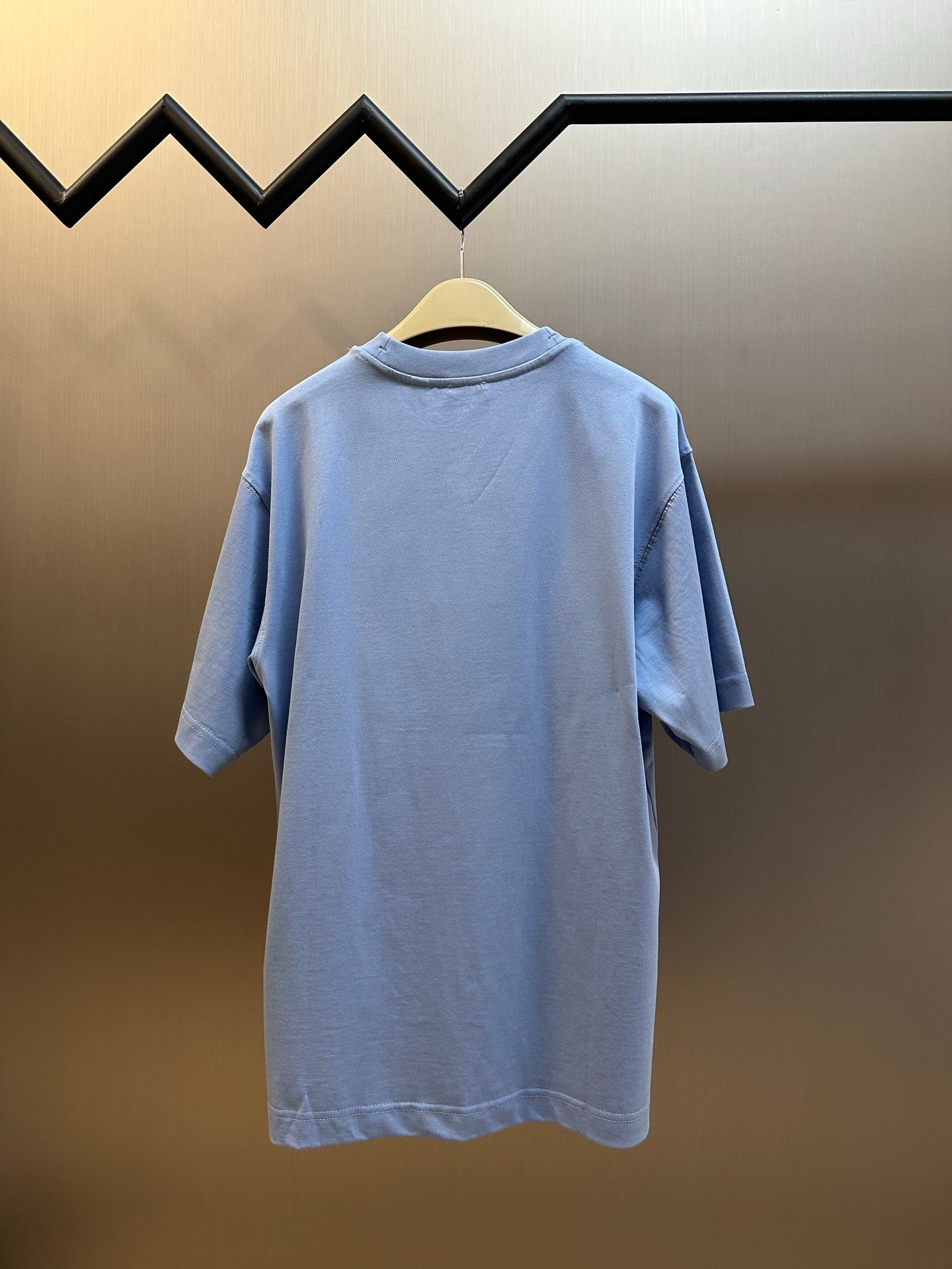 Light blue Burberry short-sleeve T-shirt back view