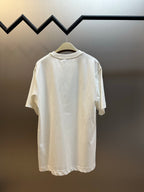 Plain white T-shirt with crew neckline