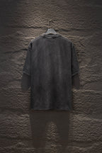 Balenciaga dark gray crewneck T-shirt, back view with no visible print