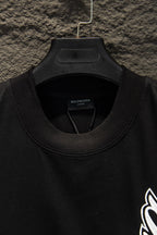 Balenciaga short-sleeve T-shirt neckline close-up with inner label