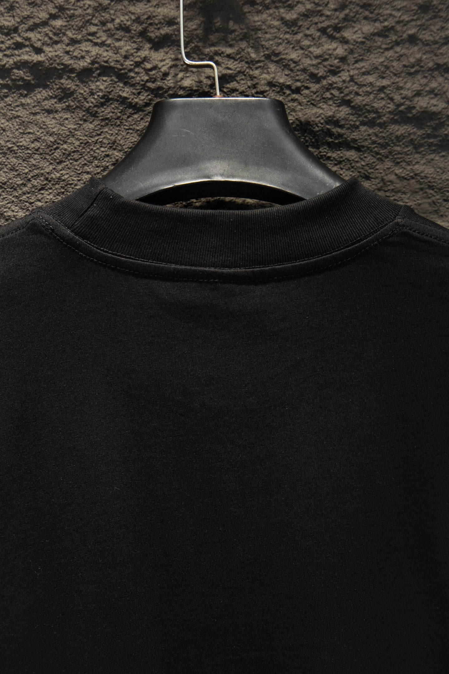 Balenciaga short-sleeve T-shirt crew neck close-up