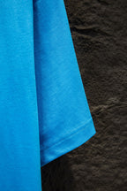 Balenciaga short-sleeve T-shirt side profile, light blue