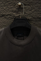 Balenciaga short-sleeve T-shirt neckline close-up with inner neck label