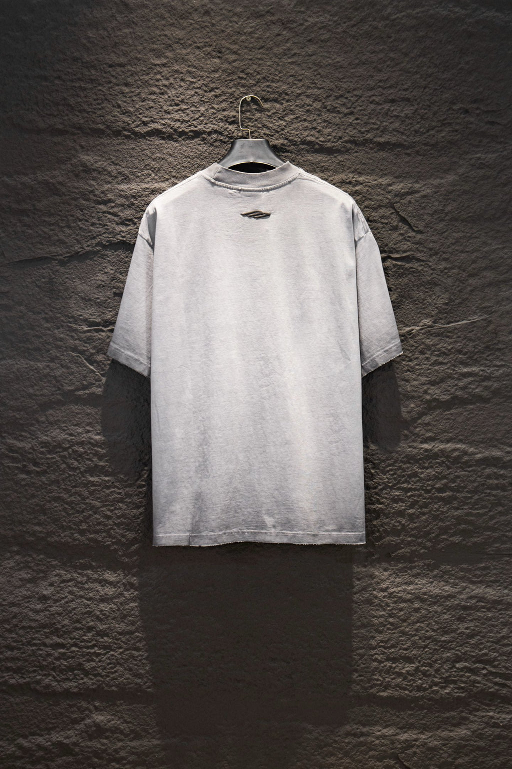 Balenciaga short-sleeve T-shirt, light gray, crew neck, plain back