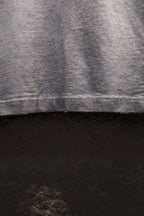 Balenciaga short-sleeve T-shirt, light gray, stitched hem and fabric texture close-up