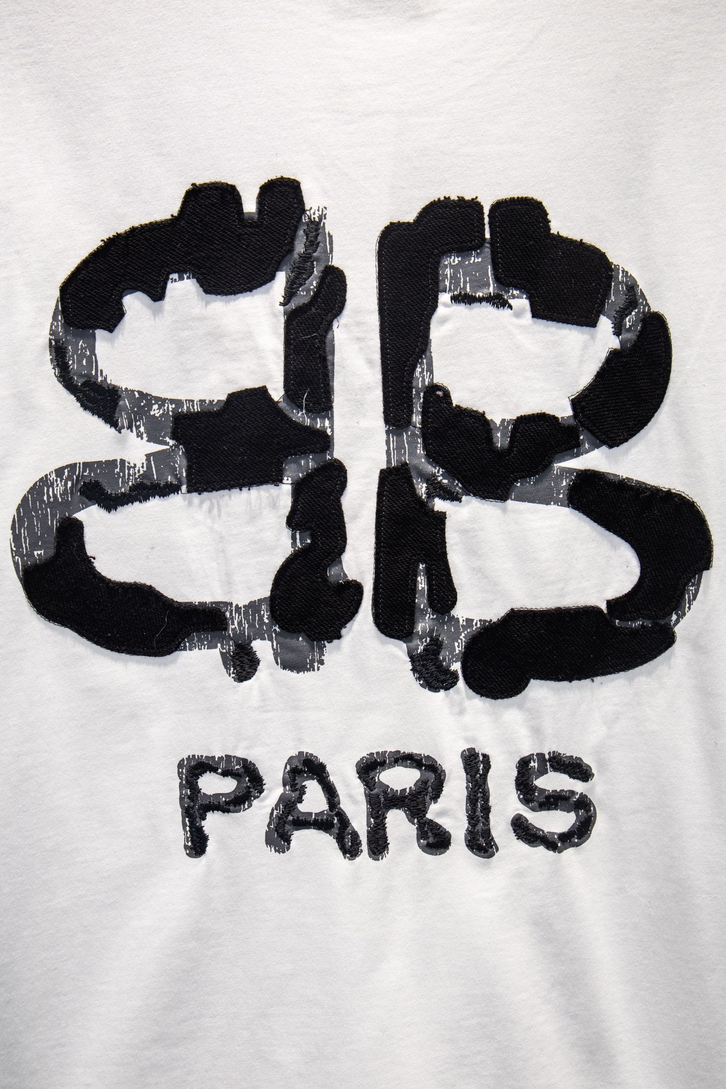Balenciaga white T-shirt with large CB and PARIS graphic on front