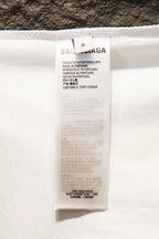 Balenciaga T-shirt care label on inner neck tag