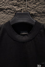 Balenciaga black T-shirt crew neckline with embroidered logo and inner tag