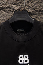 Black Balenciaga T-shirt crew neck with inner neckline label