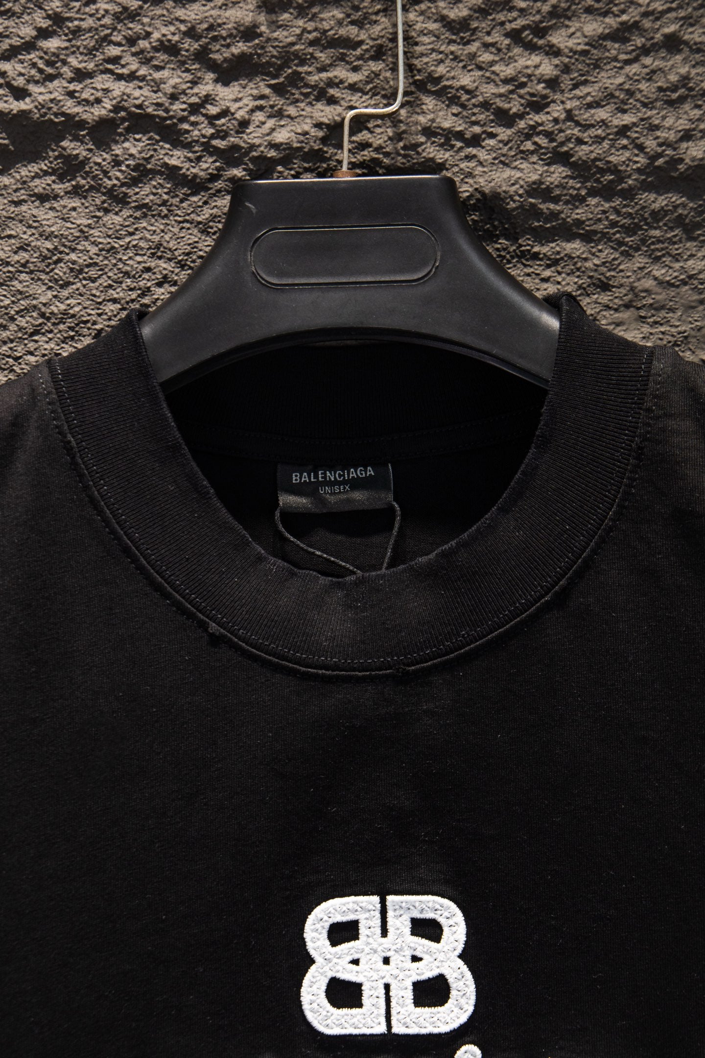 Black Balenciaga T-shirt crew neck with inner neckline label