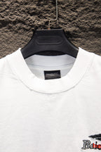 Balenciaga crewneck T-shirt in white with embroidered logo detail at chest