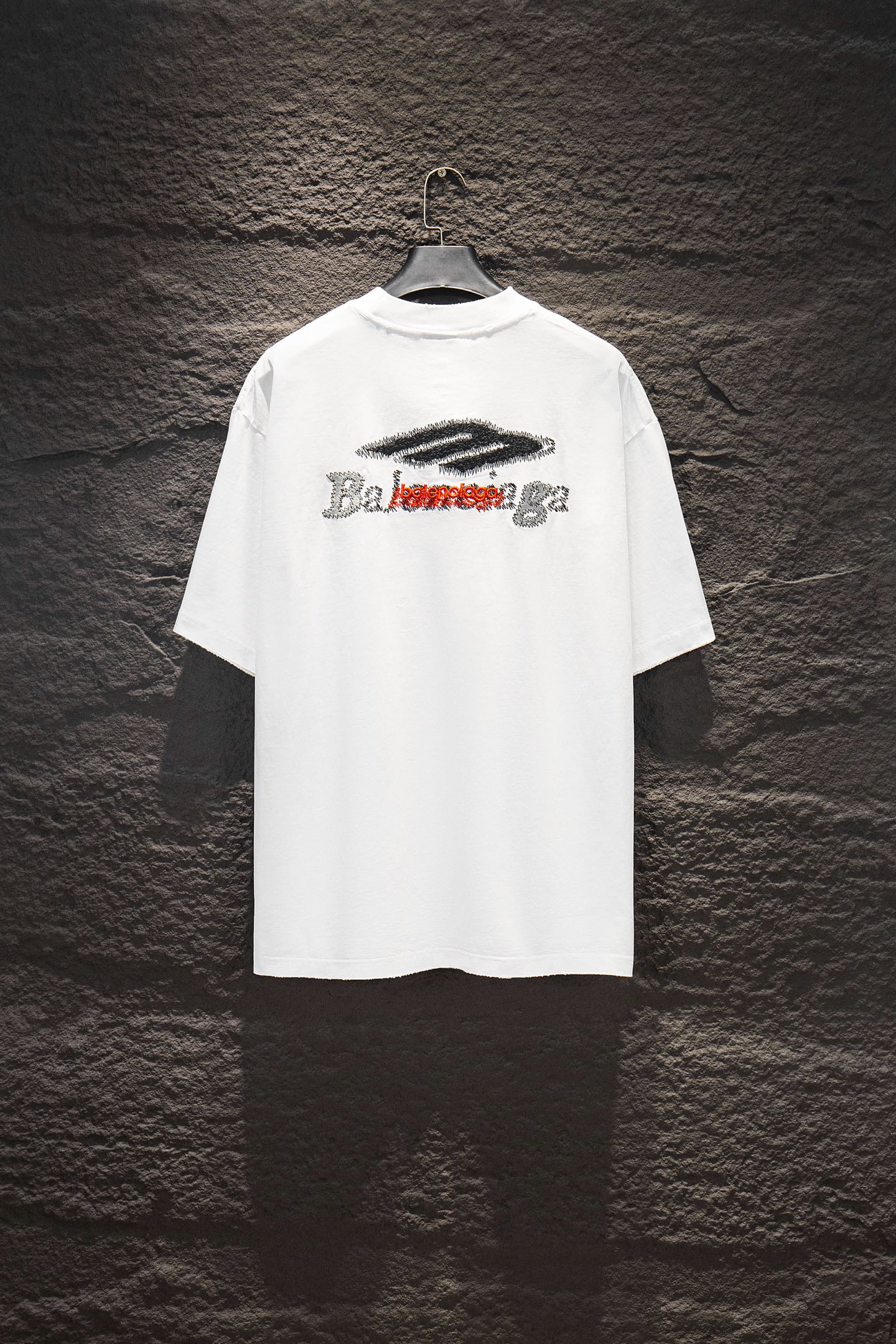 Balenciaga short-sleeve T-shirt in white with graphic logo on the back