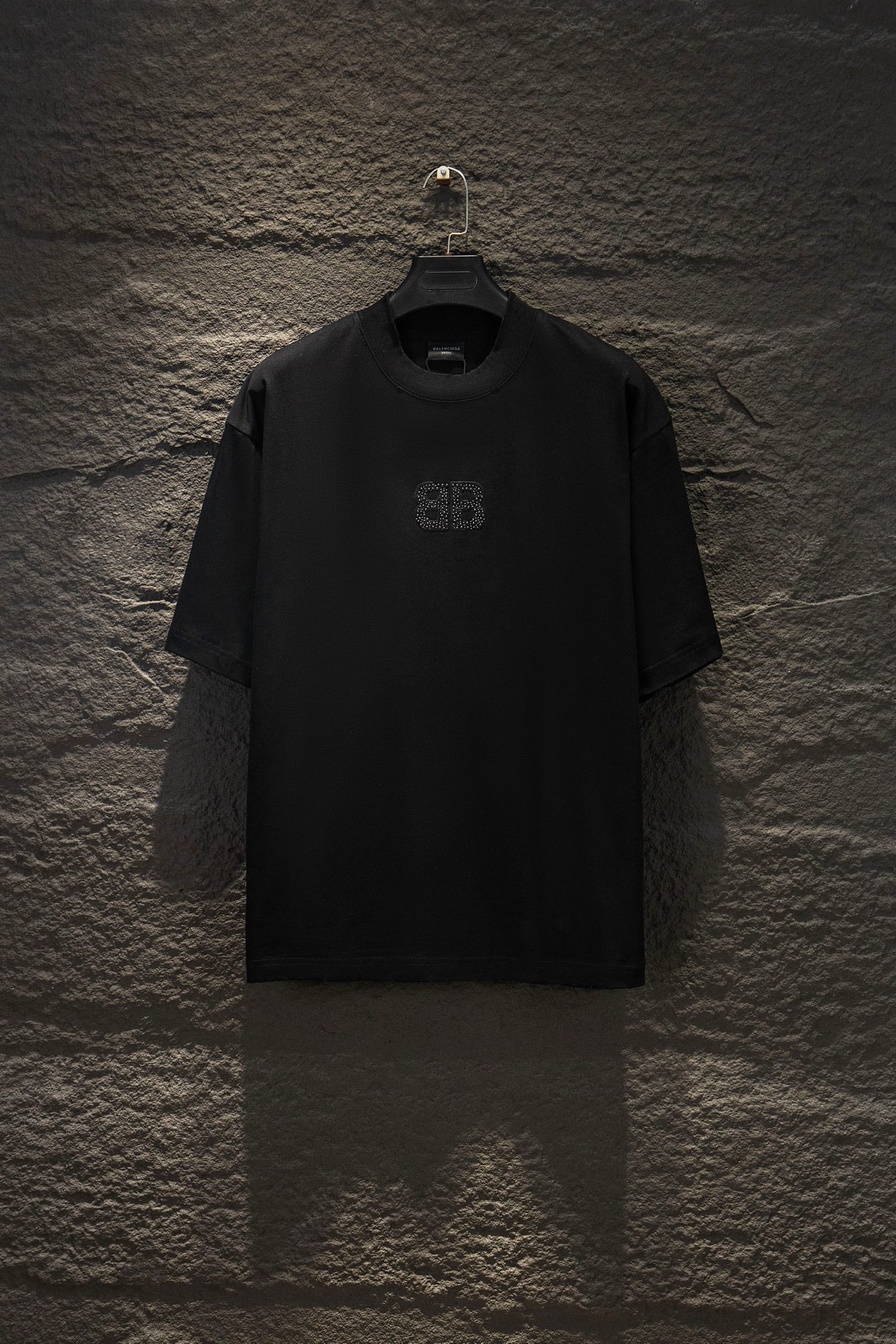 Balenciaga short-sleeve T-shirt, black, with small chest logo