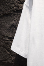Balenciaga white T-shirt hem and side seam, short-sleeve