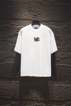 Balenciaga white short-sleeve T-shirt with small front logo