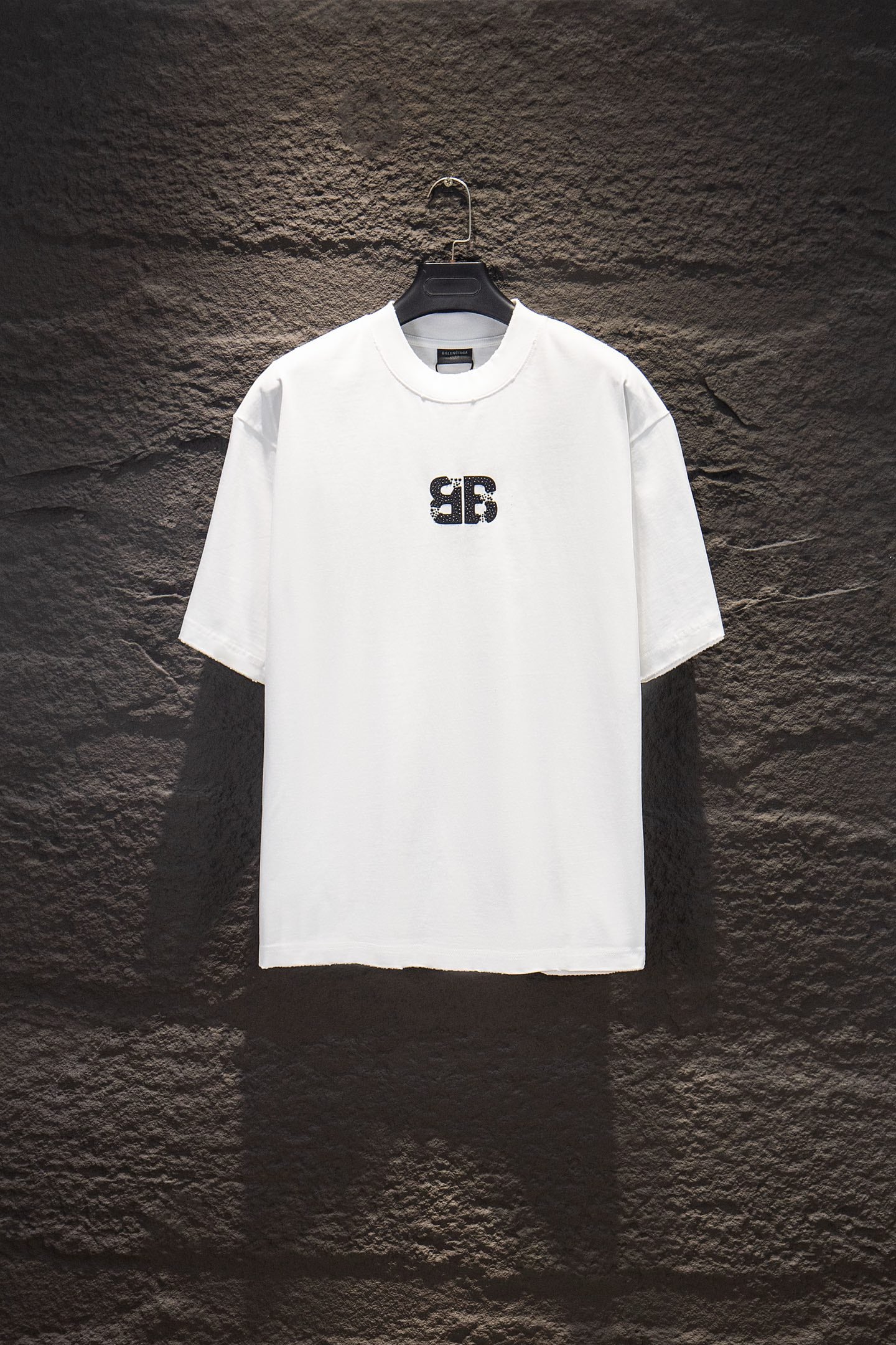 Balenciaga white short-sleeve T-shirt with small front logo
