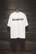 Balenciaga white short-sleeve T-shirt with large back logo print