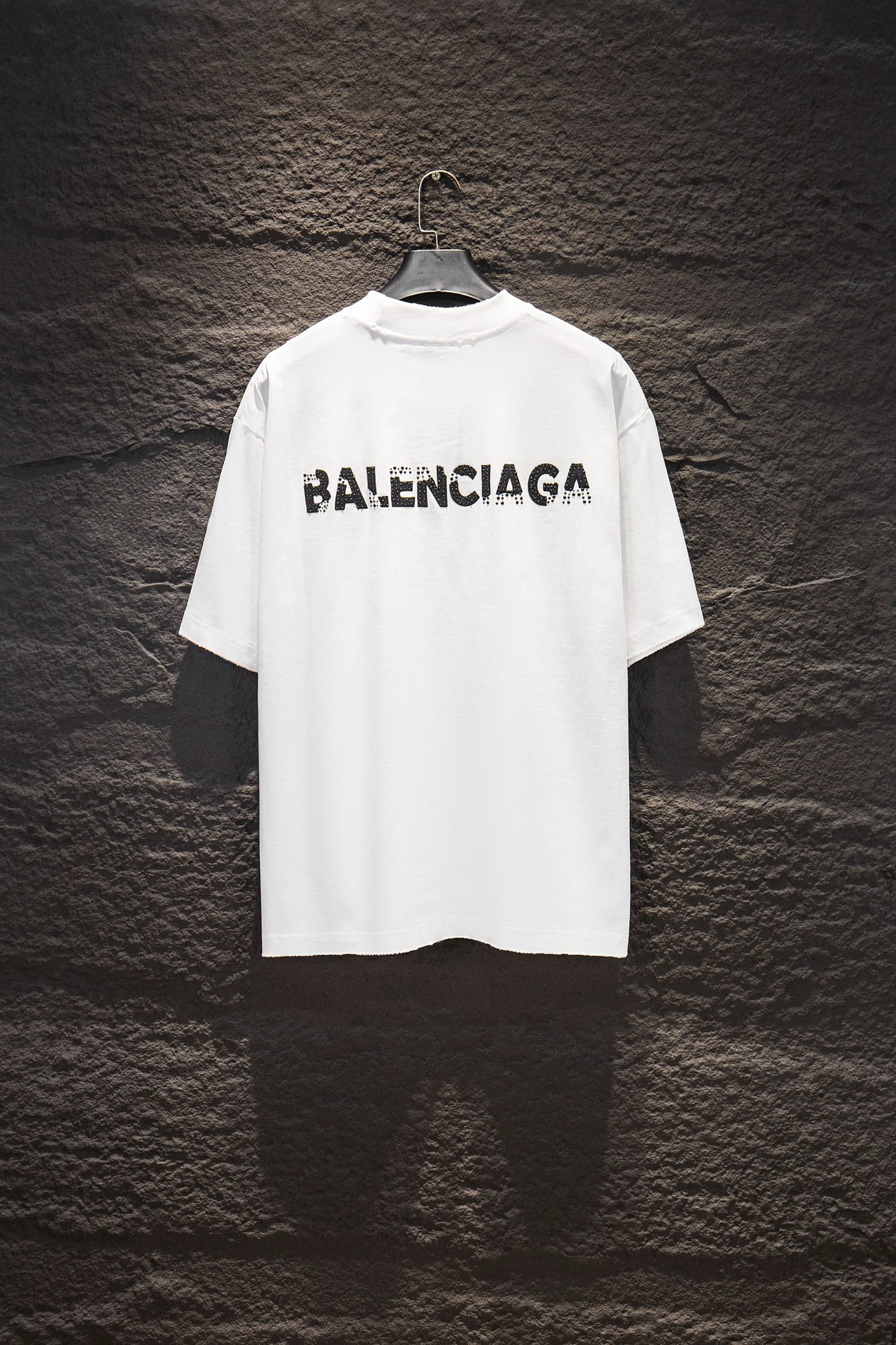 Balenciaga white short-sleeve T-shirt with large back logo print