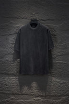 Balenciaga graphic T-shirt in dark gray, crew neck with short sleeves