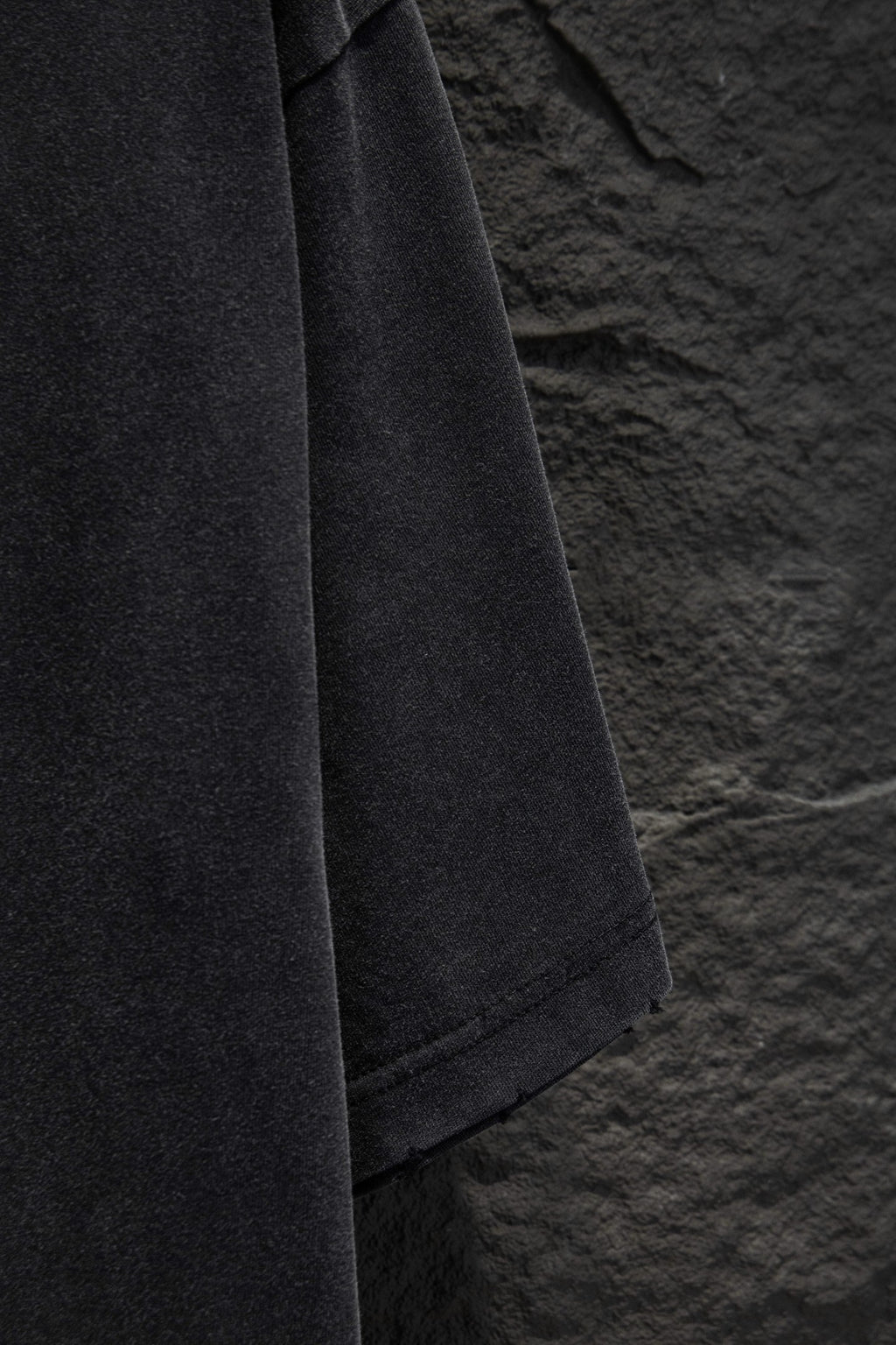 Balenciaga T-shirt side view, dark gray short-sleeve garment