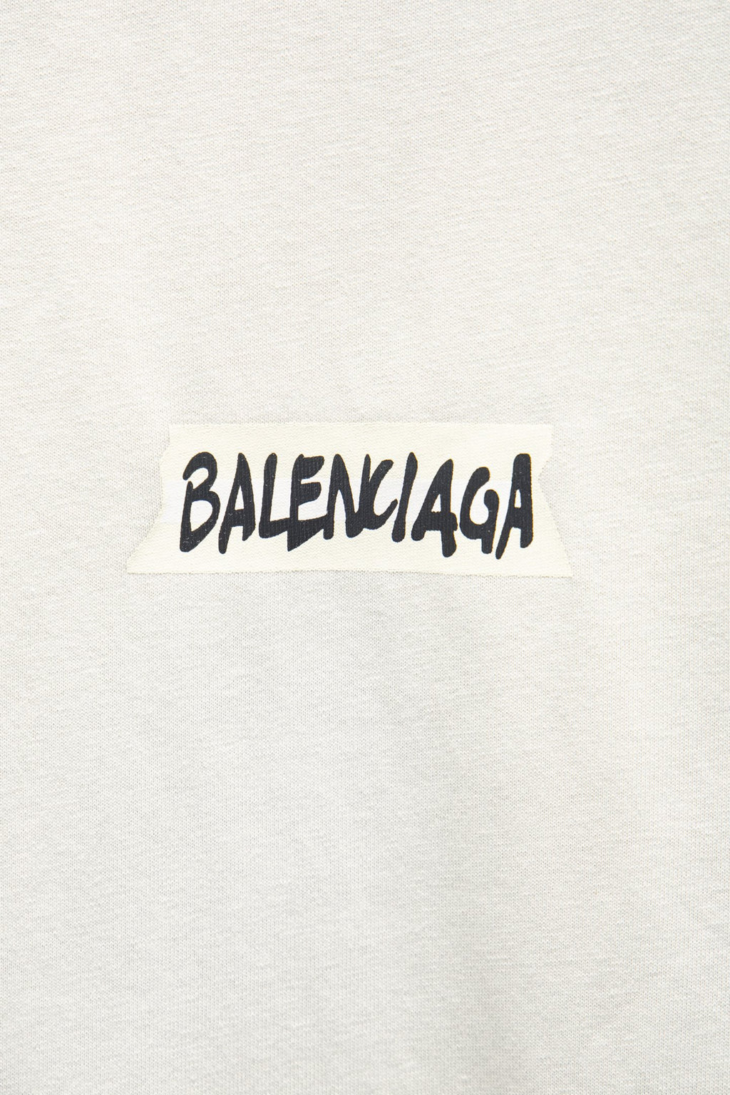 Balenciaga white T-shirt with centered black BALENCIAGA logo print