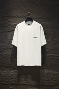 Balenciaga white crewneck short-sleeve T-shirt with small chest logo