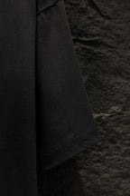 Balenciaga black T-shirt side view with stitched hem