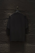 Balenciaga black T-shirt back view with crew neck