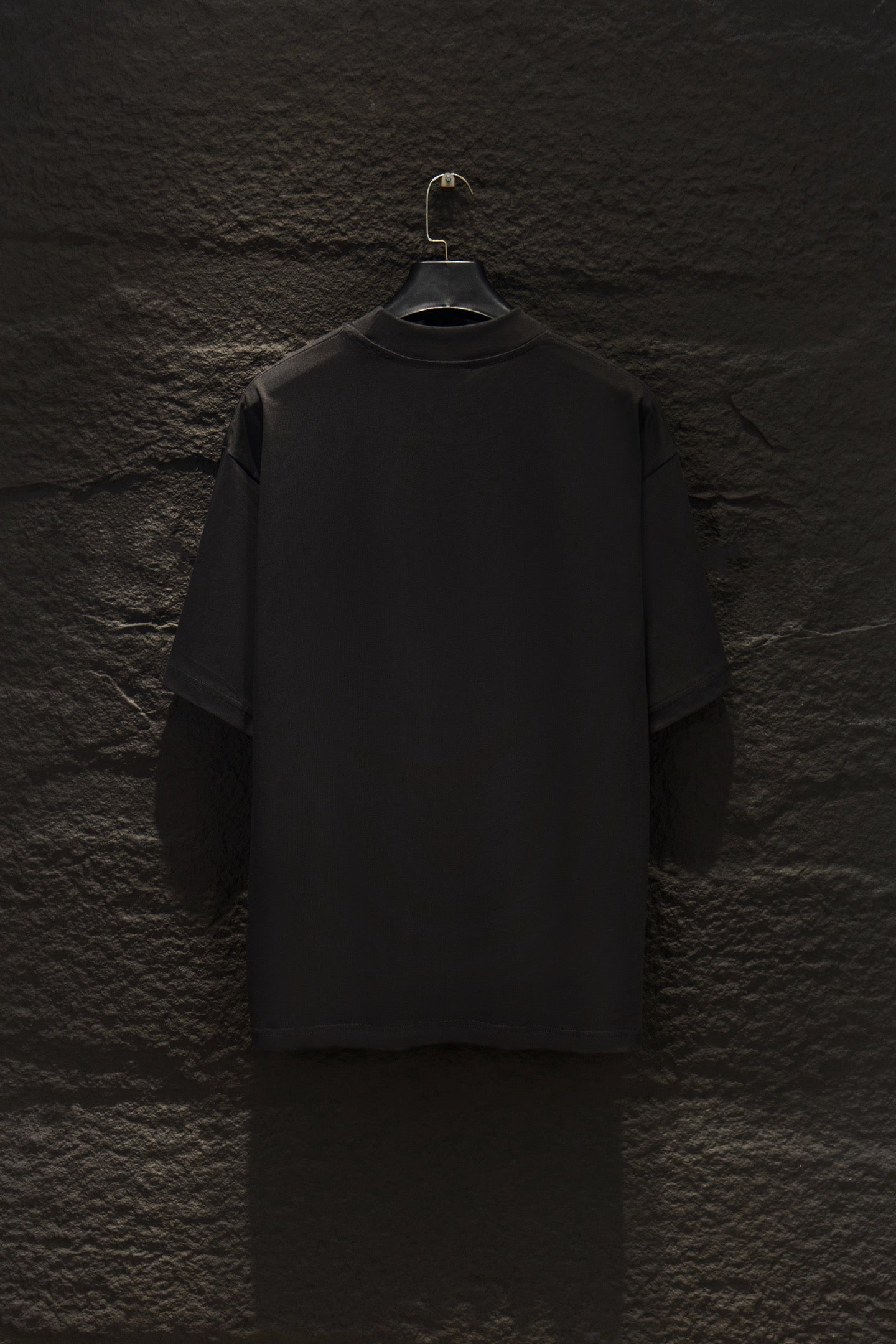 Balenciaga black T-shirt back view with crew neck