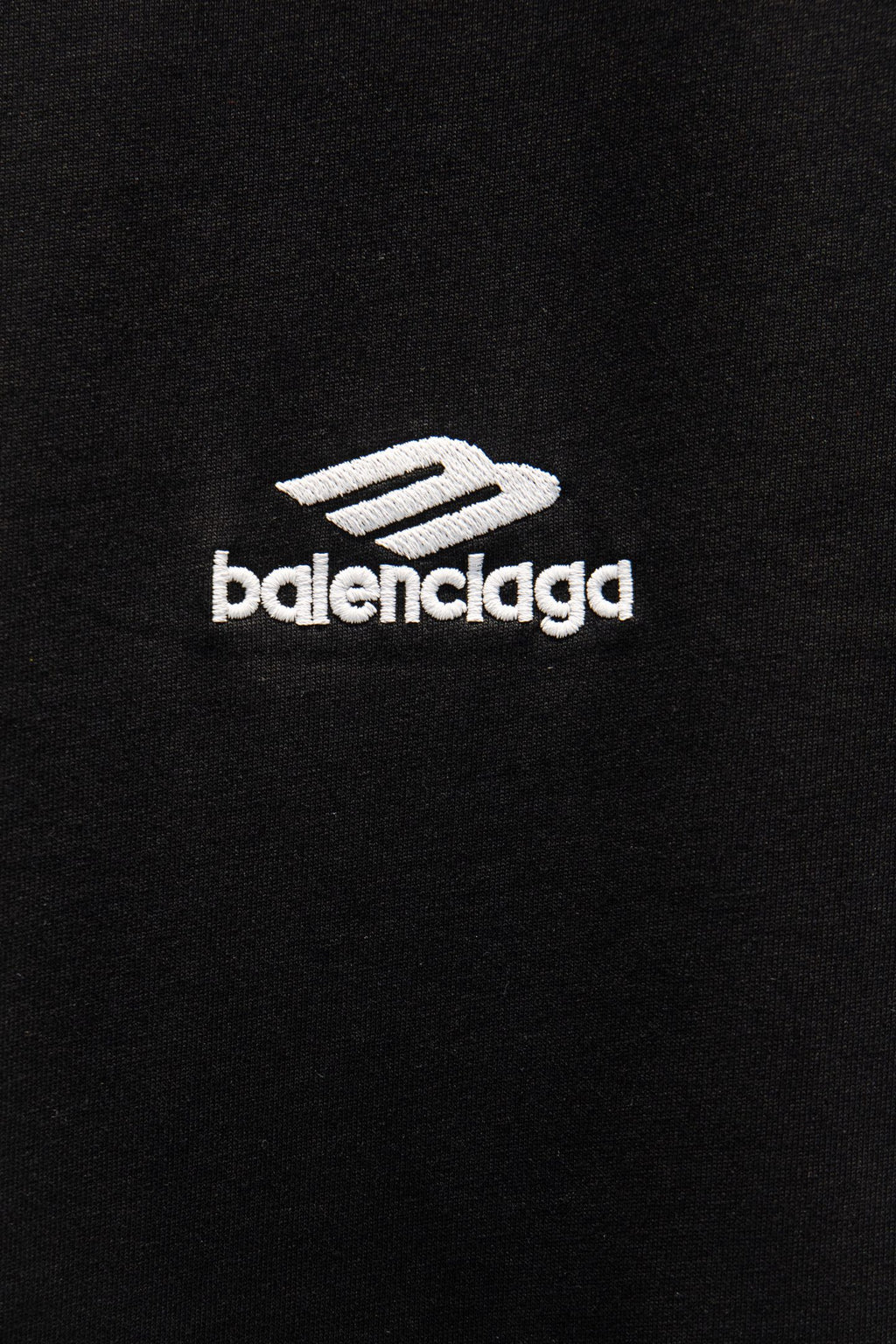 Balenciaga black short-sleeve T-shirt with balenciaga logo text