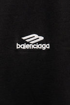 Balenciaga black short-sleeve T-shirt with balenciaga logo text