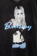Balenciaga T-shirt with Britney face and blue “Britney” text graphic