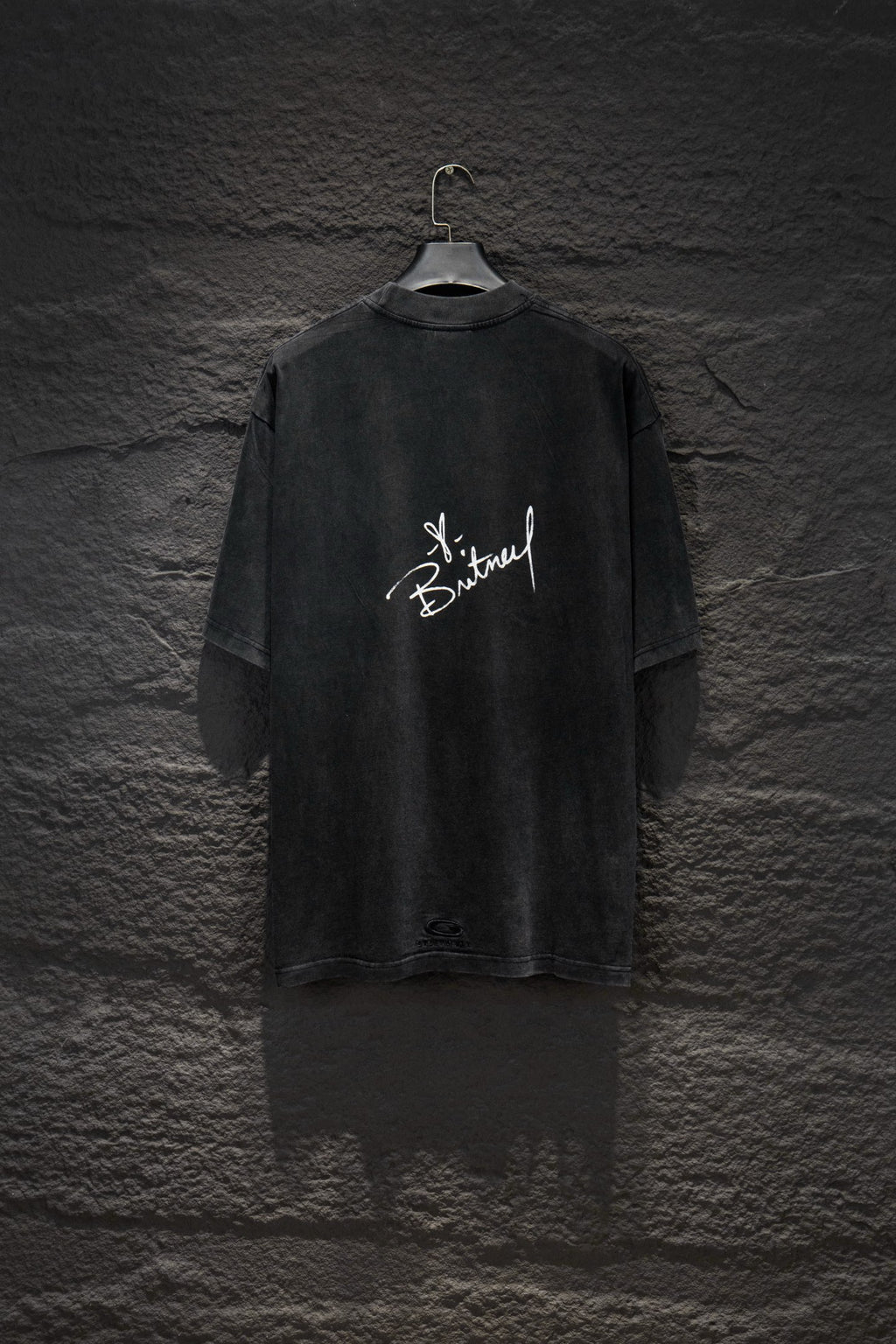 Balenciaga short-sleeve T-shirt with handwritten-style logo graphic on back