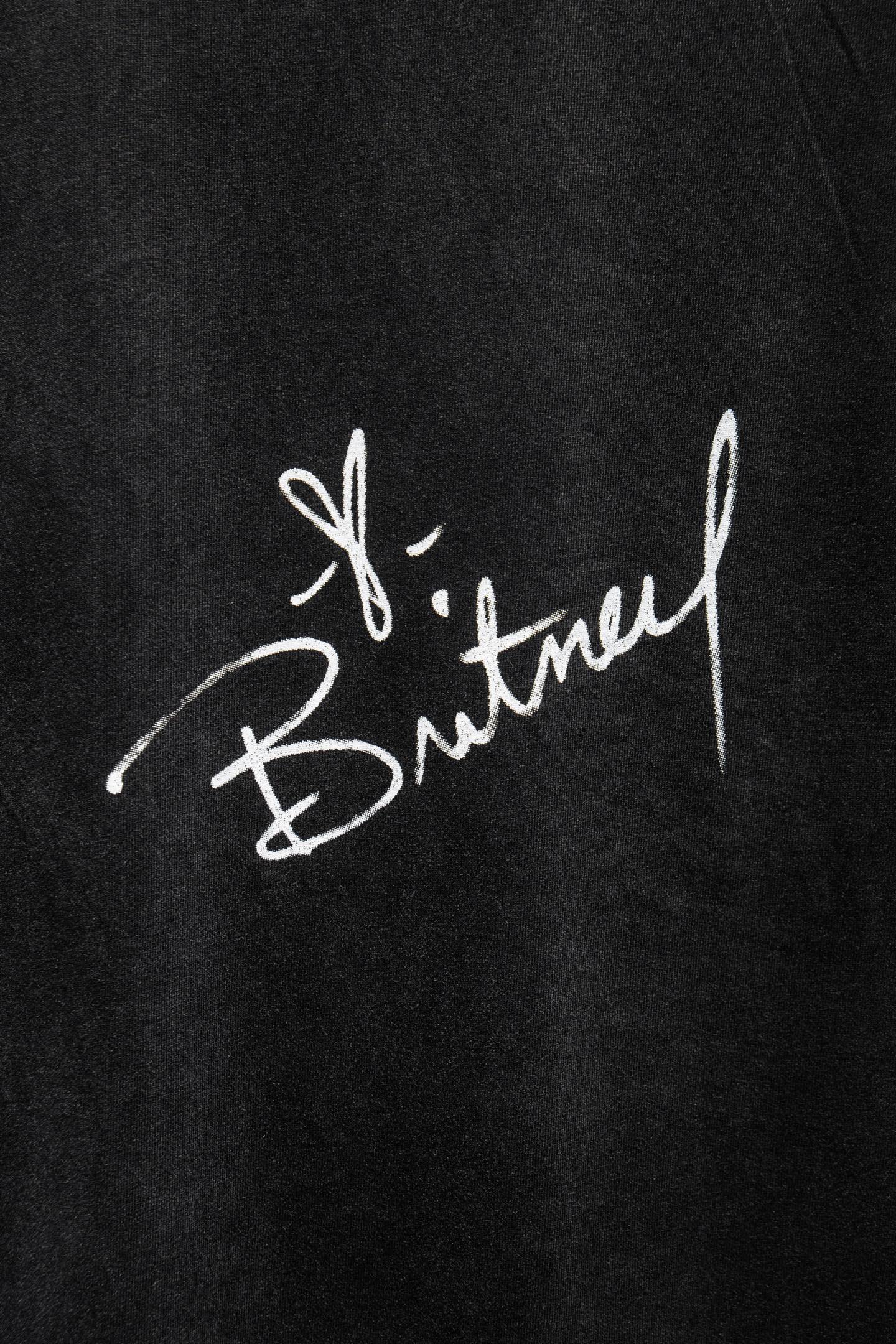 Balenciaga T-shirt with white handwritten-style script logo on back