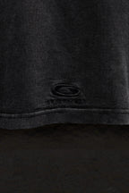 Balenciaga T-shirt hem with small logo marking at center
